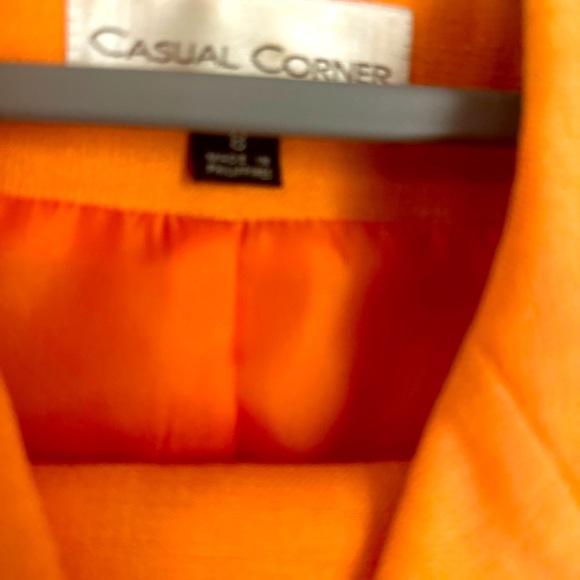 Casual corner vintage Orange Short Sleeve Blazer - Picture 3 of 5